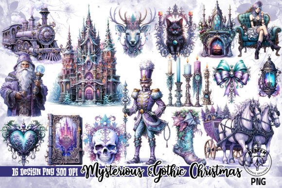 Download Mysterious Gothic Christmas Clipart PNG - Art Collection