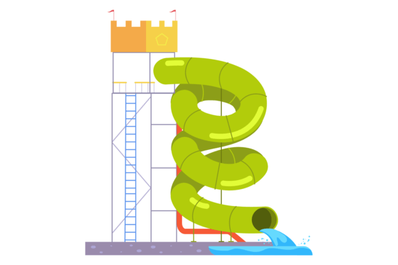 Download Water Park Ride. Plastic Spiral Tube Tun - Plastic Collection
