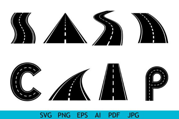 Download Curved and Straight Road Vector Set - Road Collection