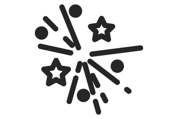 Download Holiday Firework Black Icon. Party Light - Art Collection