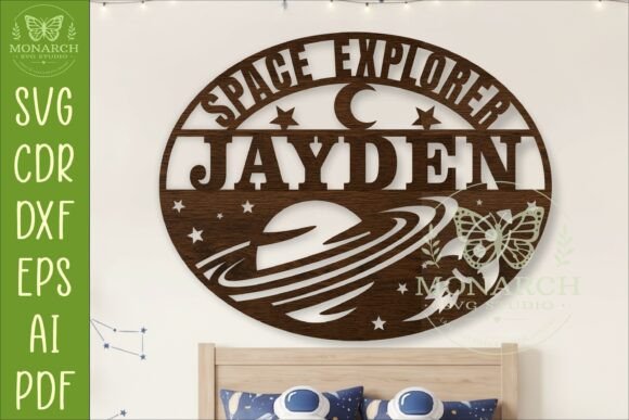 Download Space Explorer Name Sign SVG, Wall Art - Art Collection