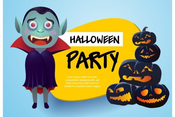 Download Halloween Party Light Blue Poster. Lette - Art Collection