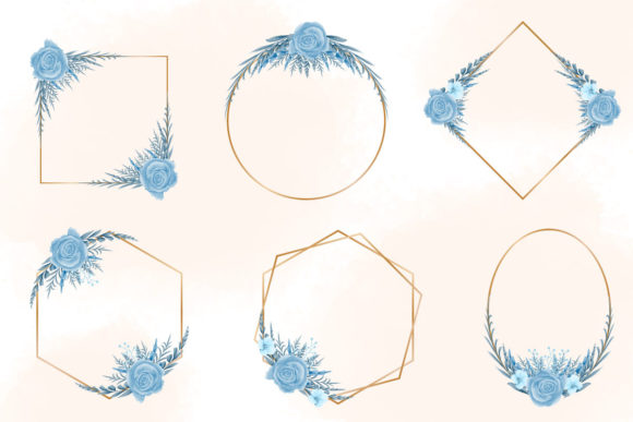 Download Watercolor Floral Frame Set Clipart - Art Collection