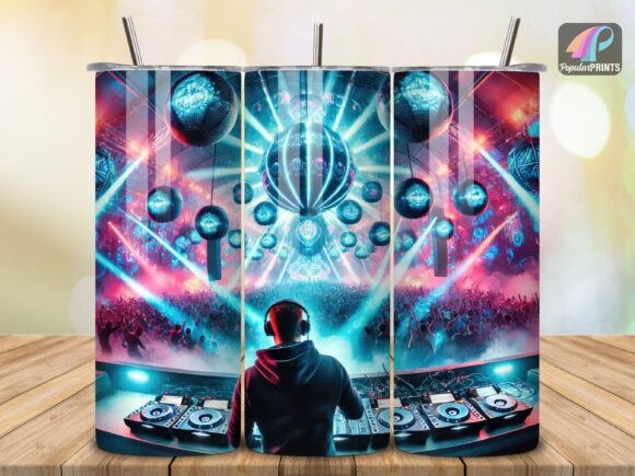 Download DJ Music Party Nightlife Tumbler Wrap V4 - Art Collection