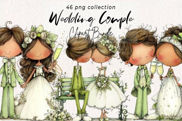 Download Elegant Wedding Couple PNG Clipart - Art Collection
