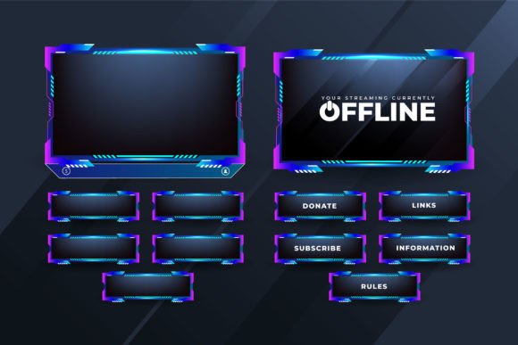 Download Broadcast Streaming Overlay Vector - Road Collection