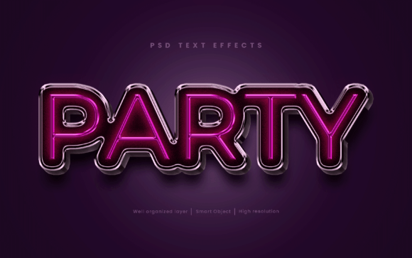 Download Party Light Editable Text Effect Style - Art Collection