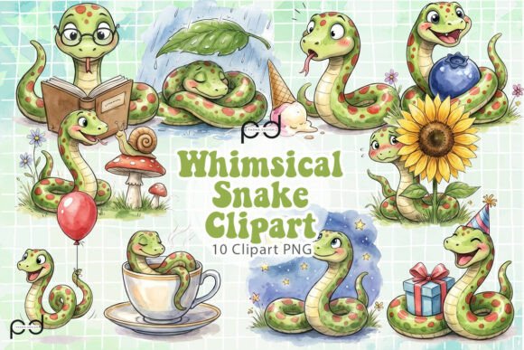 Download Whimsical Snake Clipart Graphics - Art Collection